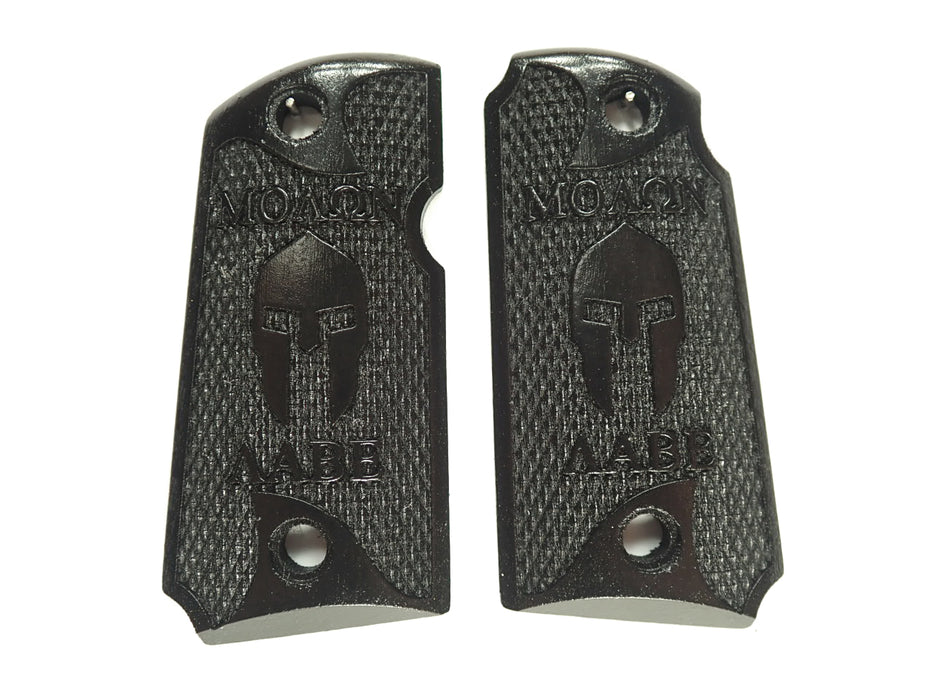 Ebony Molon Labe Spartan #1 Kimber Micro 9 Grips X