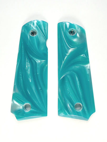 Tiffany Blue Pearl Grips Compatible/Replacement for Browning 1911-22 1911-380 Grips