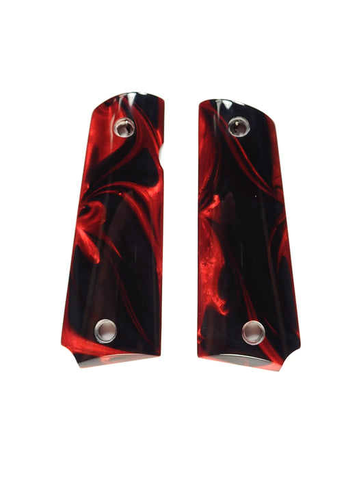 Red & Black Pearl Grips Compatible/Replacement for Browning 1911-22 1911-380