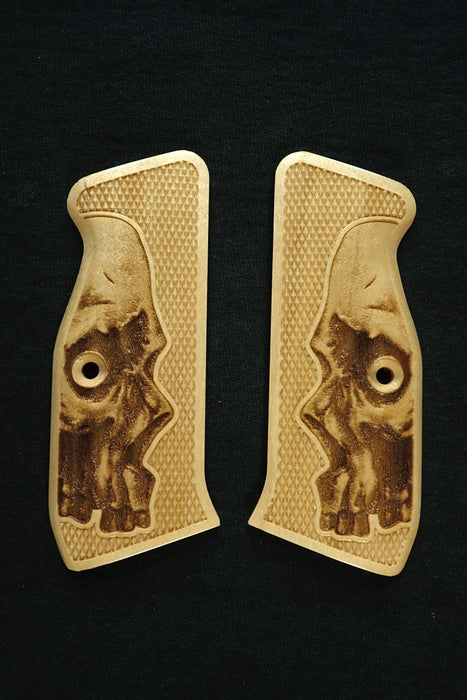 Maple Skull CZ-75 Grips X