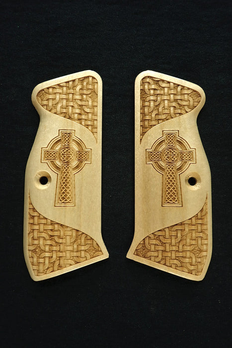 Maple Braided Celtic Cross CZ-75 Grips X