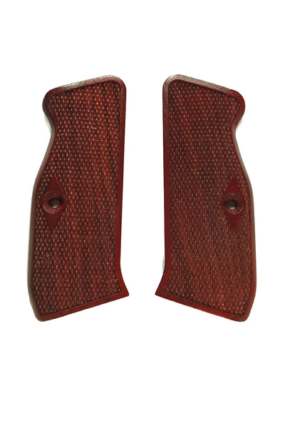 Rosewood Checkered CZ-75 Grips
