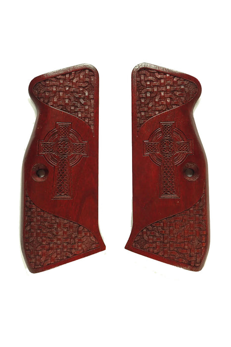Rosewood Braided Celtic Cross CZ-75 Grips
