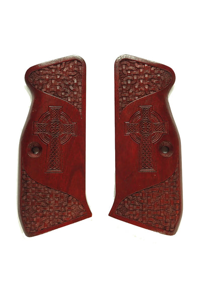 Rosewood Celtic Cross CZ-75 Grips