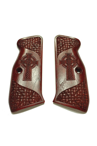 Rosewood Celtic Cross CZ-75 Grips