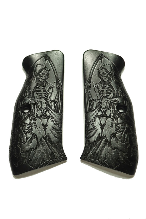 Ebony Grim Reaper CZ-75 Grips X