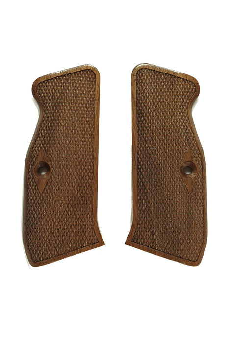 Walnut Checkered CZ-75 Grips