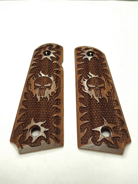 Walnut Punisher #1 Grips Compatible/Replacement for Browning 1911-22 1911-380