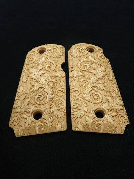 Maple Floral Scroll Kimber Micro 9 Grips