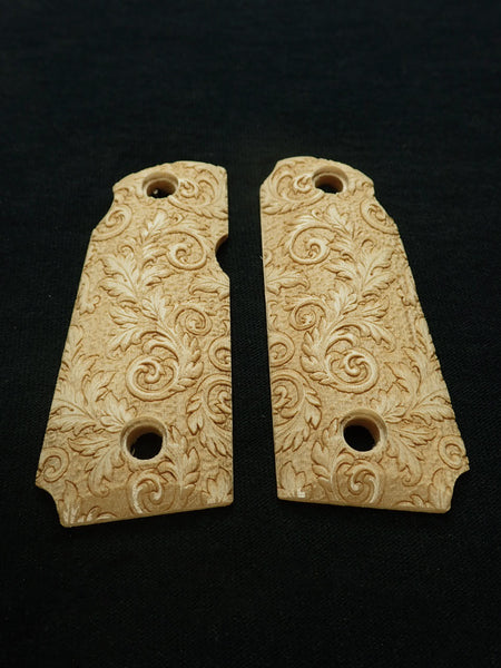 --Maple Floral Scroll Kimber Micro 380 Grips