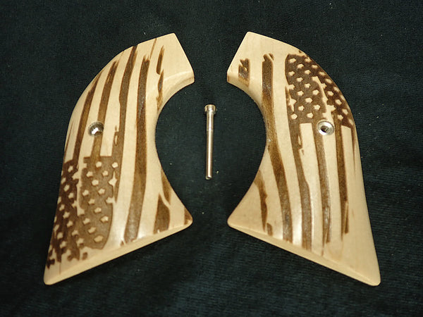 Maple American Flag Ruger Vaquero/Blackhawk/Wrangler Grips