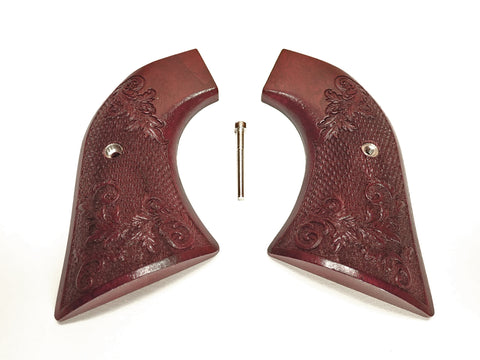 Rosewood Floral Checkered Ruger Vaquero/Blackhawk/Wrangler Grips