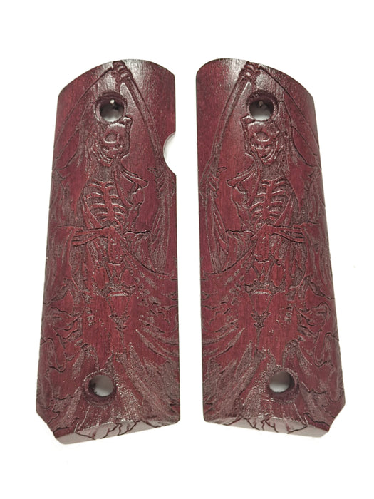 Rosewood Grim Reaper 1911 Grips (Compact) X