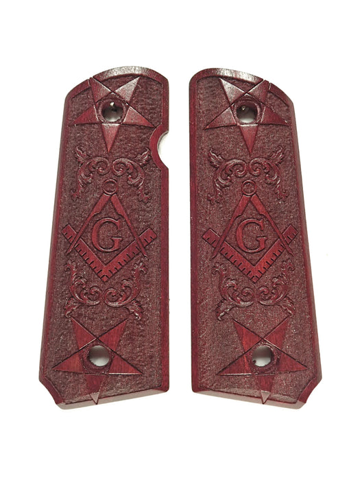 Rosewood Masonic 1911 Grips (Compact) X