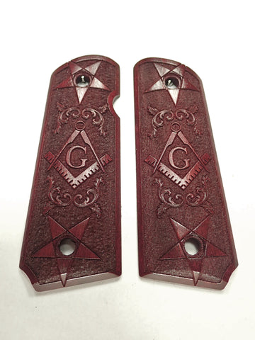 --Rosewood Masonic 1911 Grips (Compact)
