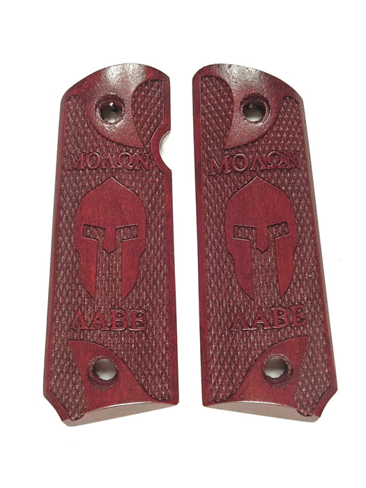 Rosewood Molon Labe Saprtan #1 1911 Grips (Compact) X