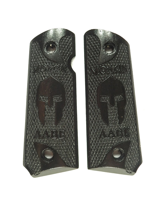 Ebony Molon Labe Spartan #1 1911 Grips (Compact) X