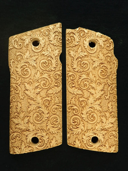 --Maple Floral Scroll Compact Coonan .357 Grips