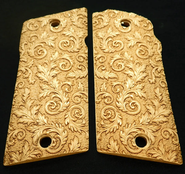--Maple Floral Scroll Compact Coonan .357 Grips