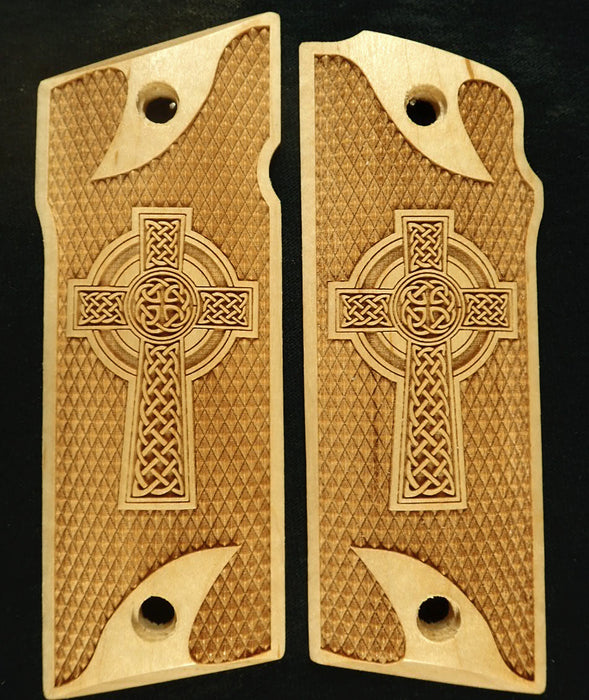 Maple Celtic Cross #1 Coonan .357 Grips X