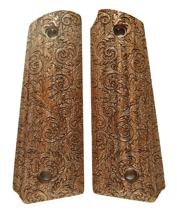 Walnut Floral Scroll Ruger Mark III 22/45 Grips X