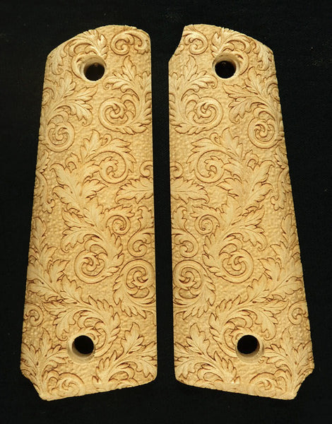 --Maple Floral Scroll Ruger Mark III 22/45 Grips