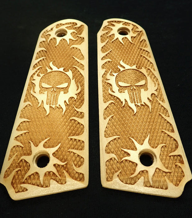 Maple Punisher #1 Ruger Mark III 22/45 Grips X