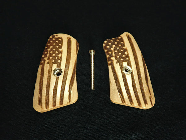 Maple American Flag Ruger Sp101 Grip Inserts