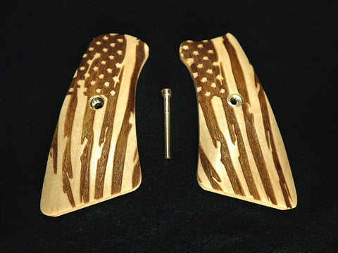 Maple American Flag Ruger Gp100 Grip Inserts