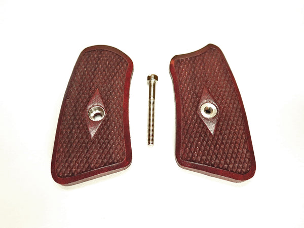 Rosewood Double Diamond Checker Ruger Sp101 Grip Inserts
