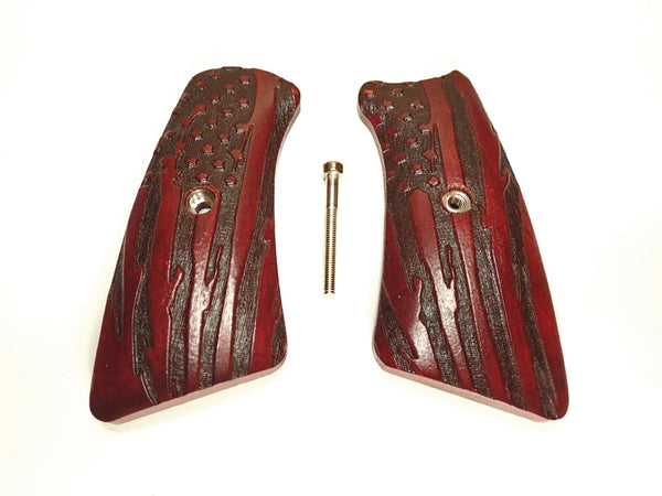 Rosewood American Flag Ruger Gp100 Grip Inserts