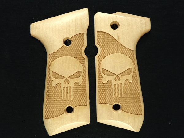 --Maple Punisher Beretta 92fs Grips #2