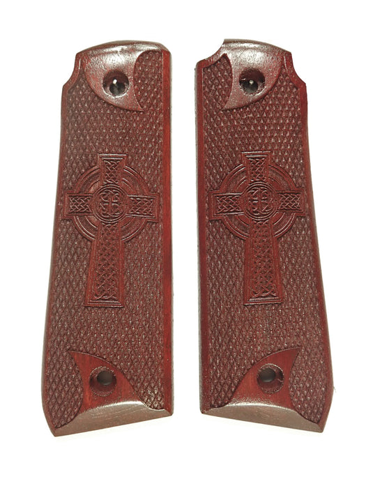 Rosewood Celtic Cross #1 Ruger Mark IV 22/45 Grips X