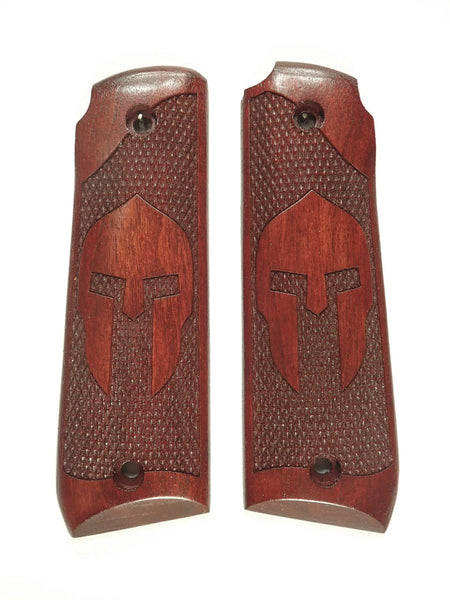 --Rosewood Spartan Ruger Mark IV 22/45 Grips Checkered Engraved Textured