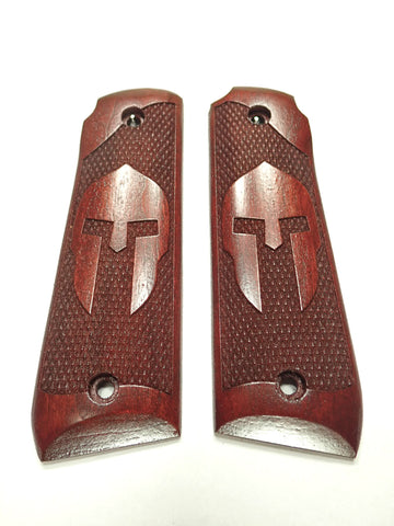 --Rosewood Spartan Ruger Mark IV 22/45 Grips Checkered Engraved Textured