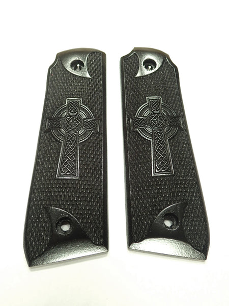 Ebony Celtic Cross #1 Ruger Mark IV 22/45 Grips