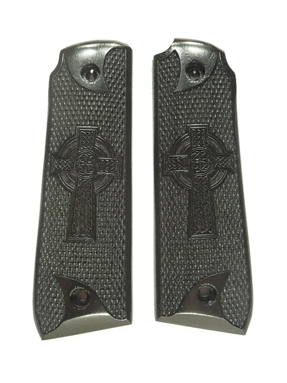 Rosewood Celtic Cross #1 Ruger Mark II/III Grips – LS Grips