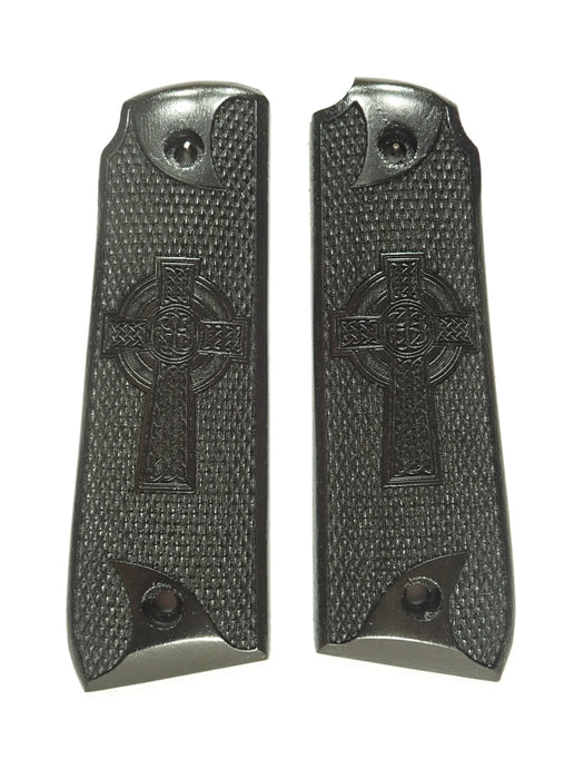 Ebony Celtic Cross #1 Ruger Mark IV 22/45 Grips X