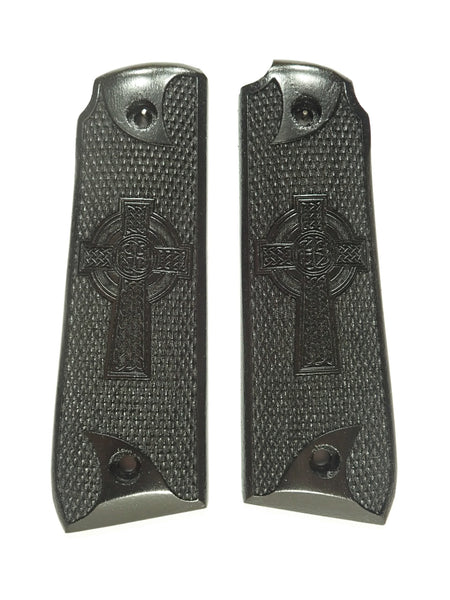 Ebony Celtic Cross #1 Ruger Mark IV 22/45 Grips