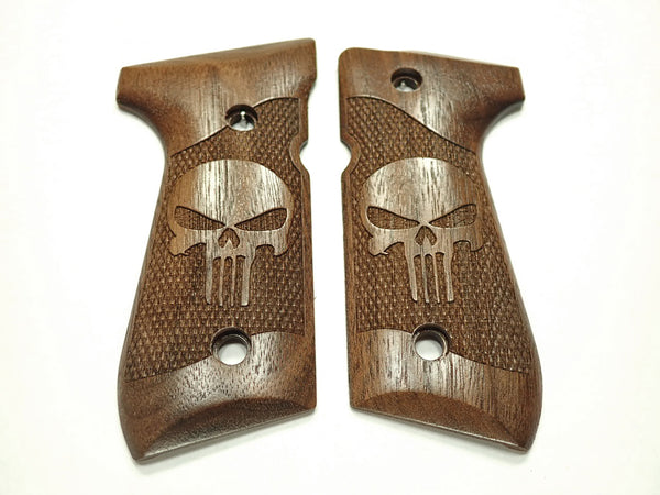 Walnut Punisher #2 Beretta 92fs Grips X
