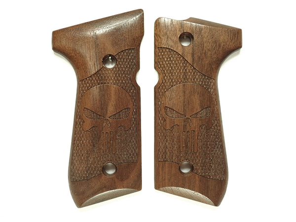 Walnut Punisher #2 Beretta 92fs Grips X