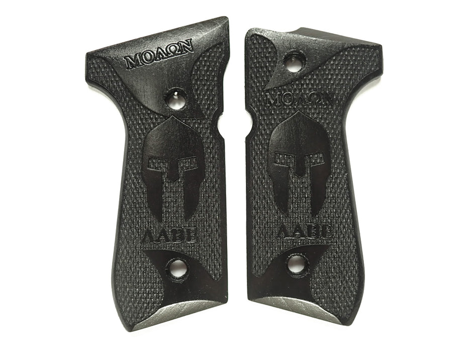 Ebony Molon Labe Spartan #1 Beretta 92fs Grips X