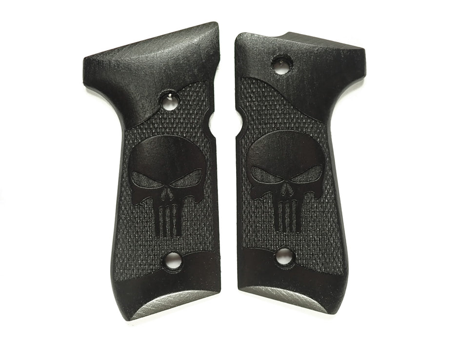 Ebony Punisher #2 Beretta 92fs Grips