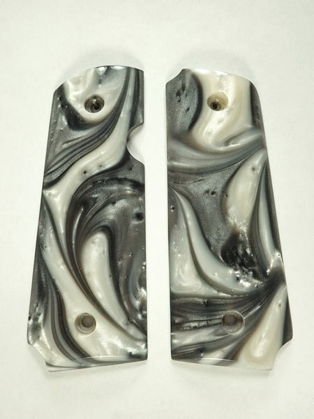 Silver & White Pearl Rock Island 380 1911 Grips