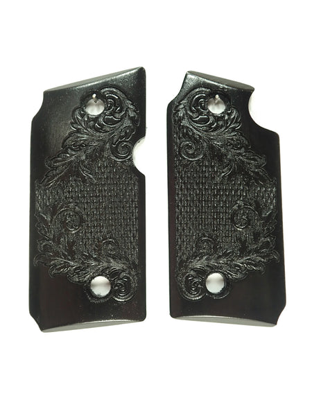 --Ebony Floral Checkered Sig Sauer P238 Grips
