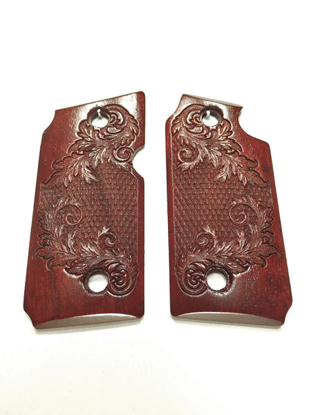 --Rosewood Floral Checkered Sig Sauer P238 Grips