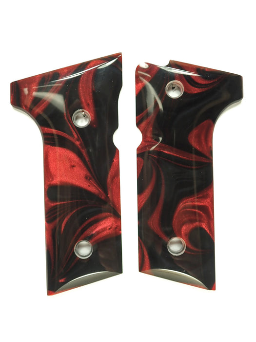 Black & Red Pearl Beretta 92x, Vertec, M9A3 Grips