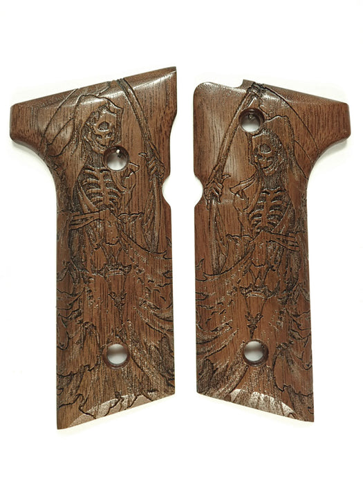 Custom Engraved Ivory Grips For Beretta 92, 92FS, 96 - MOLON LABE Spartan Design