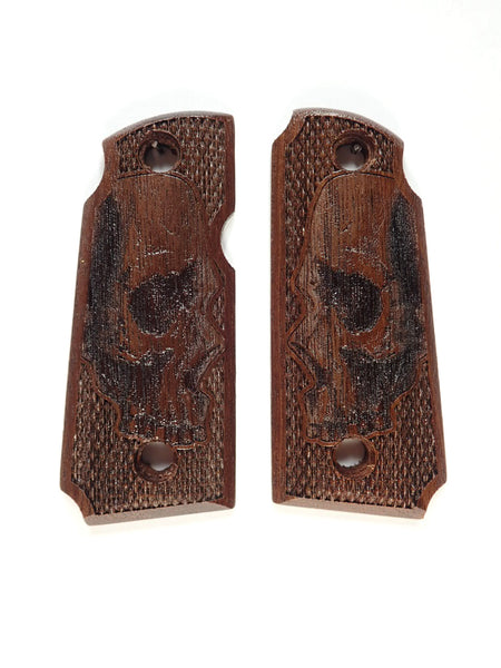 Walnut Skull Kimber Micro 380 Grips