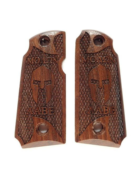 Walnut Molon Labe Spartan #1 Kimber Micro 380 Grips X